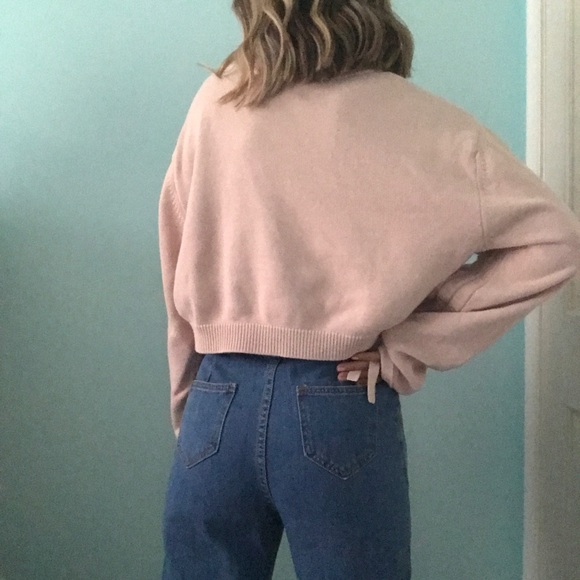 Pink Cropped Sweater - Picture 5 of 6